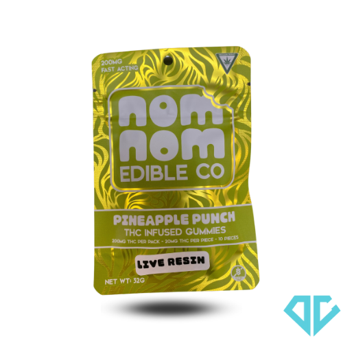 Photograph of Product: Nom Nom Pineapple Punch Live Resin Gummy 200mg