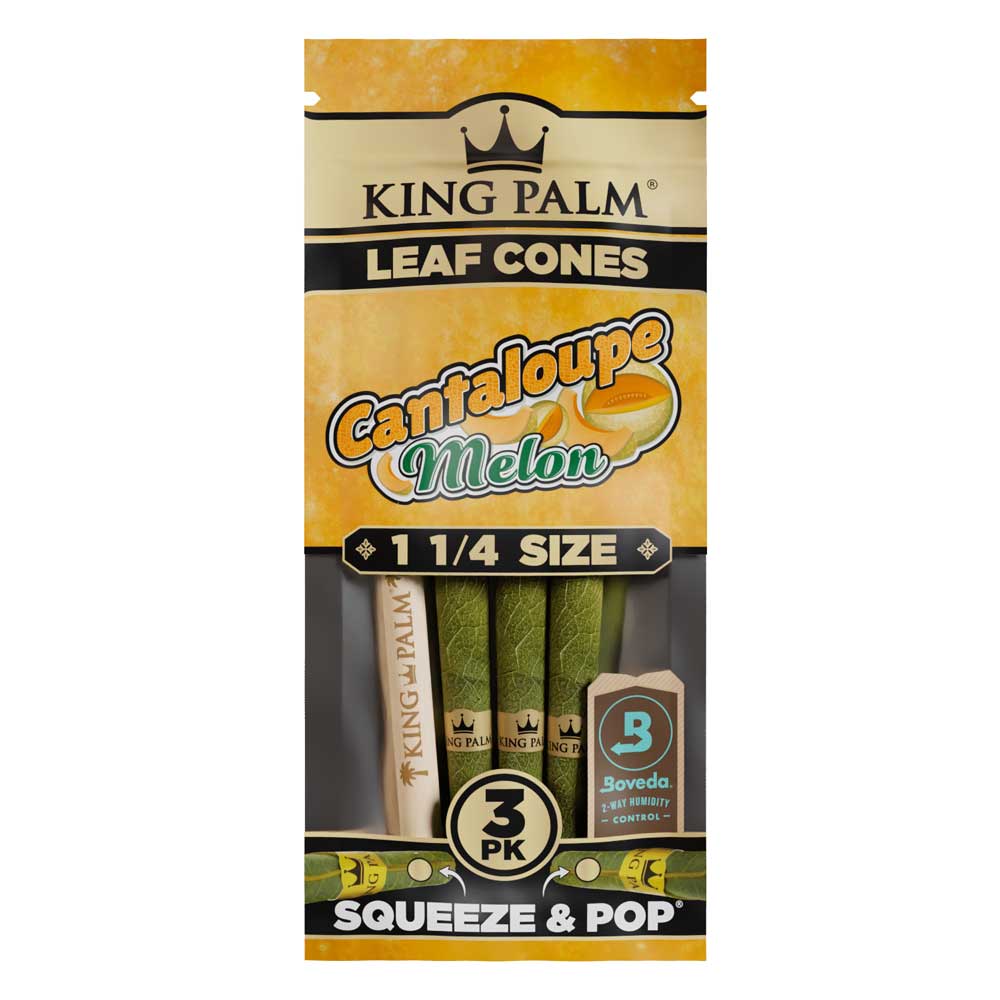 Photograph of product: King Palm Leaf Cones - Cantaloupe Melon 3pk