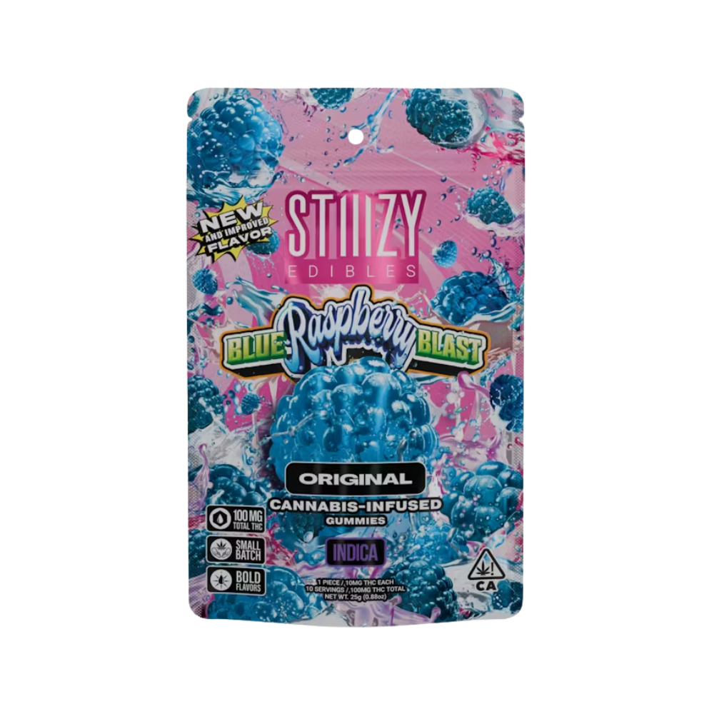 Photograph of product: BLUE RASPBERRY BLAST - ORIGINAL GUMMIES 100MG - STIIIZY