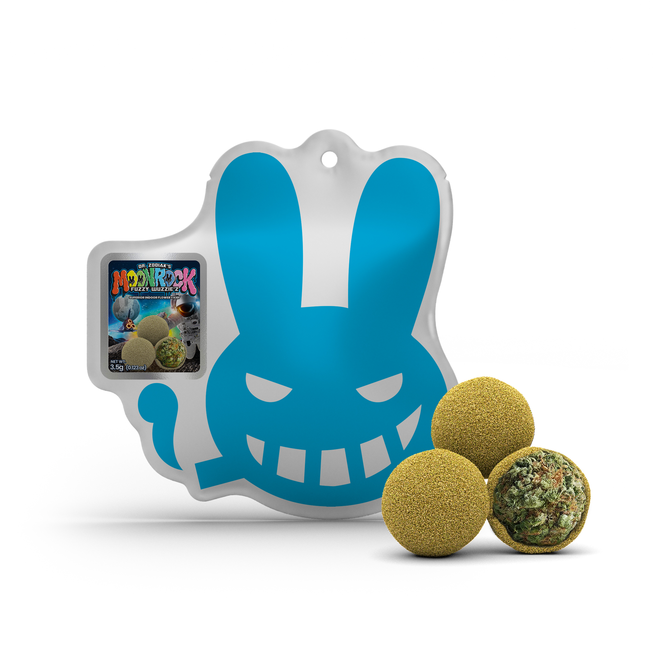 Photograph of product: Dr. Zodiak's Moonrock Fuzzy Wuzziez - Wedding Cake - 3.5g