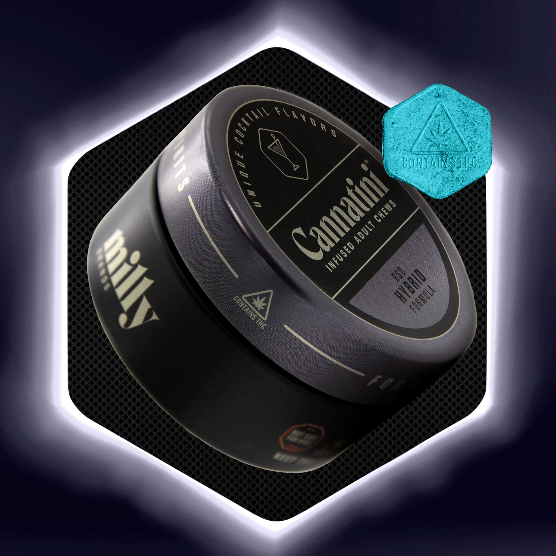 Photograph of product: Cannatini - RSO Hybrid Blueberry Lemon Drop Gummies 100mg (20pk)