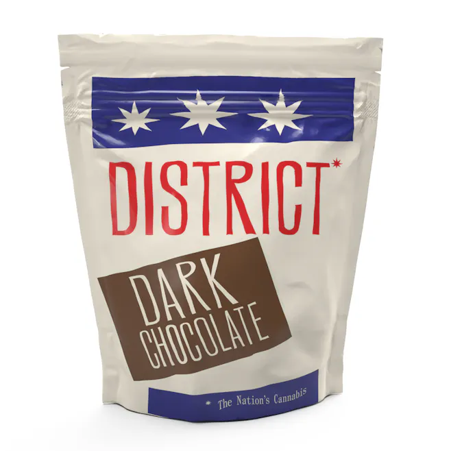 Photograph of product: District Oui'd | Dark Chocolate | 10 Pack | 50mg (NEW)