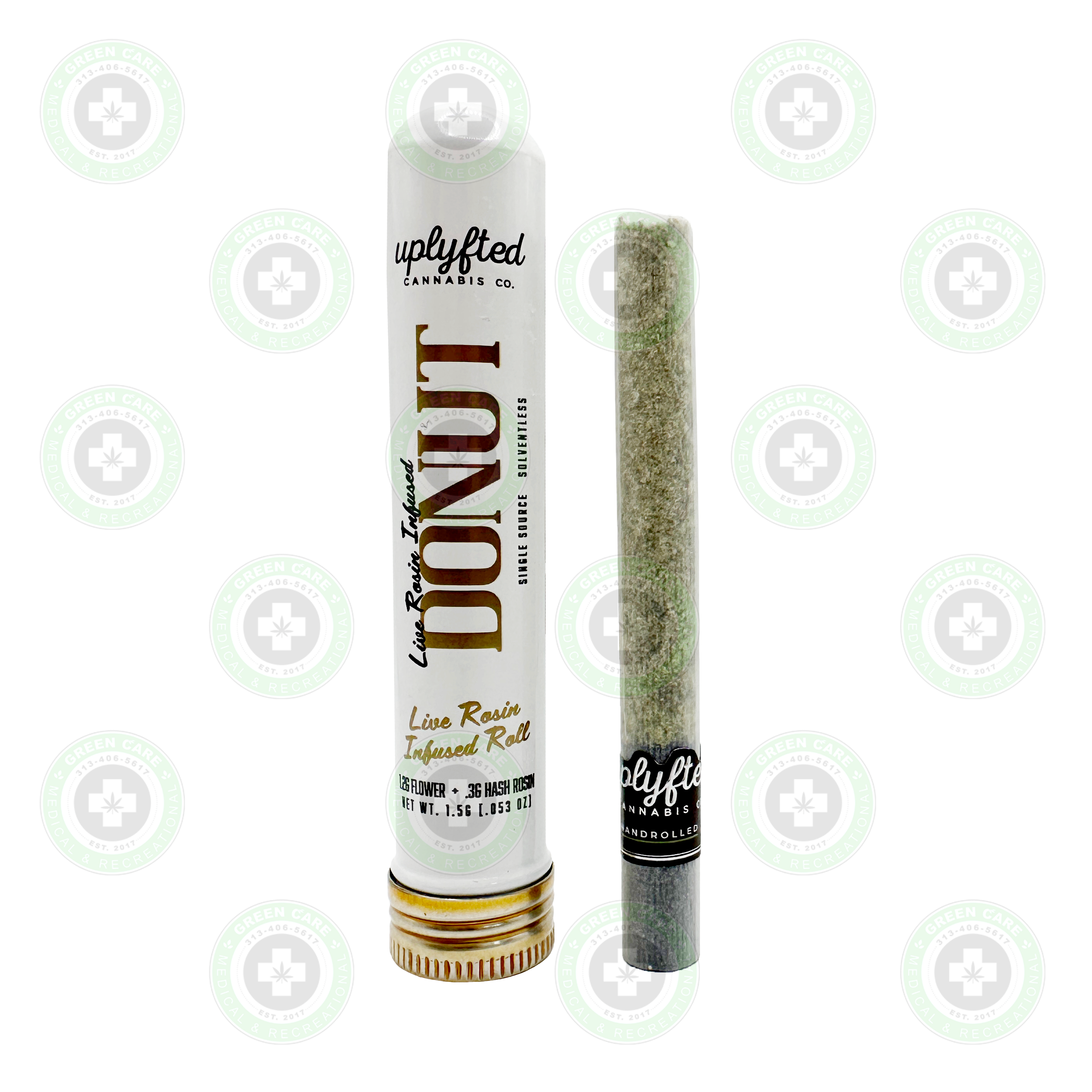 Photograph of product: Uplyfted - Sherbstack x Honey Banana Live Rosin Donut 1.5g