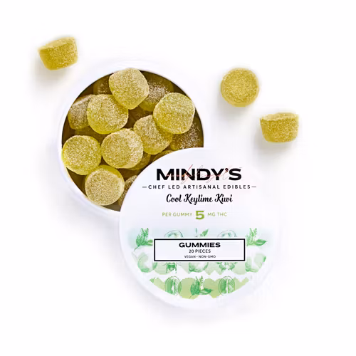 Photograph of product: Mindy's 100mg Gummies - Cool Keylime Kiwi