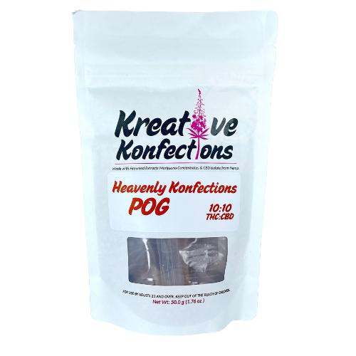Photograph of product: 1:1 POG Heavenly Konfections 10-Pack 100mg