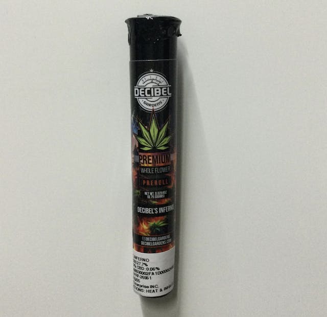 Photograph of product: Decibel's Inferno 0.75g Pre-roll - 
