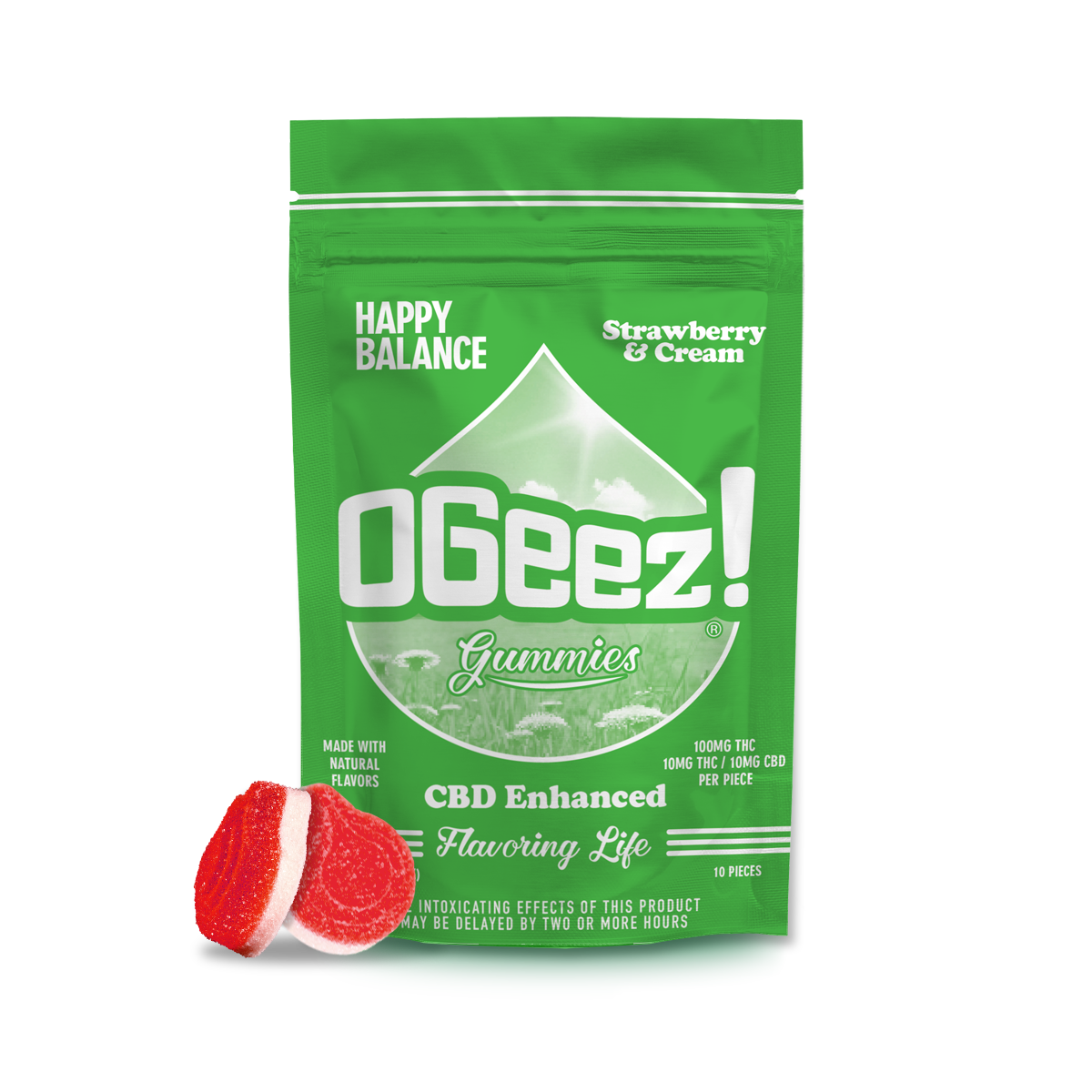 Photograph of product: Happy Balance Strawberries and Cream-100 mg 1:1 CBD