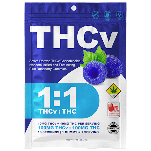 Photograph of product: Blue Raspberry 1:1 TH-ouiV Gummies 10-pack | 200mg (DOH)