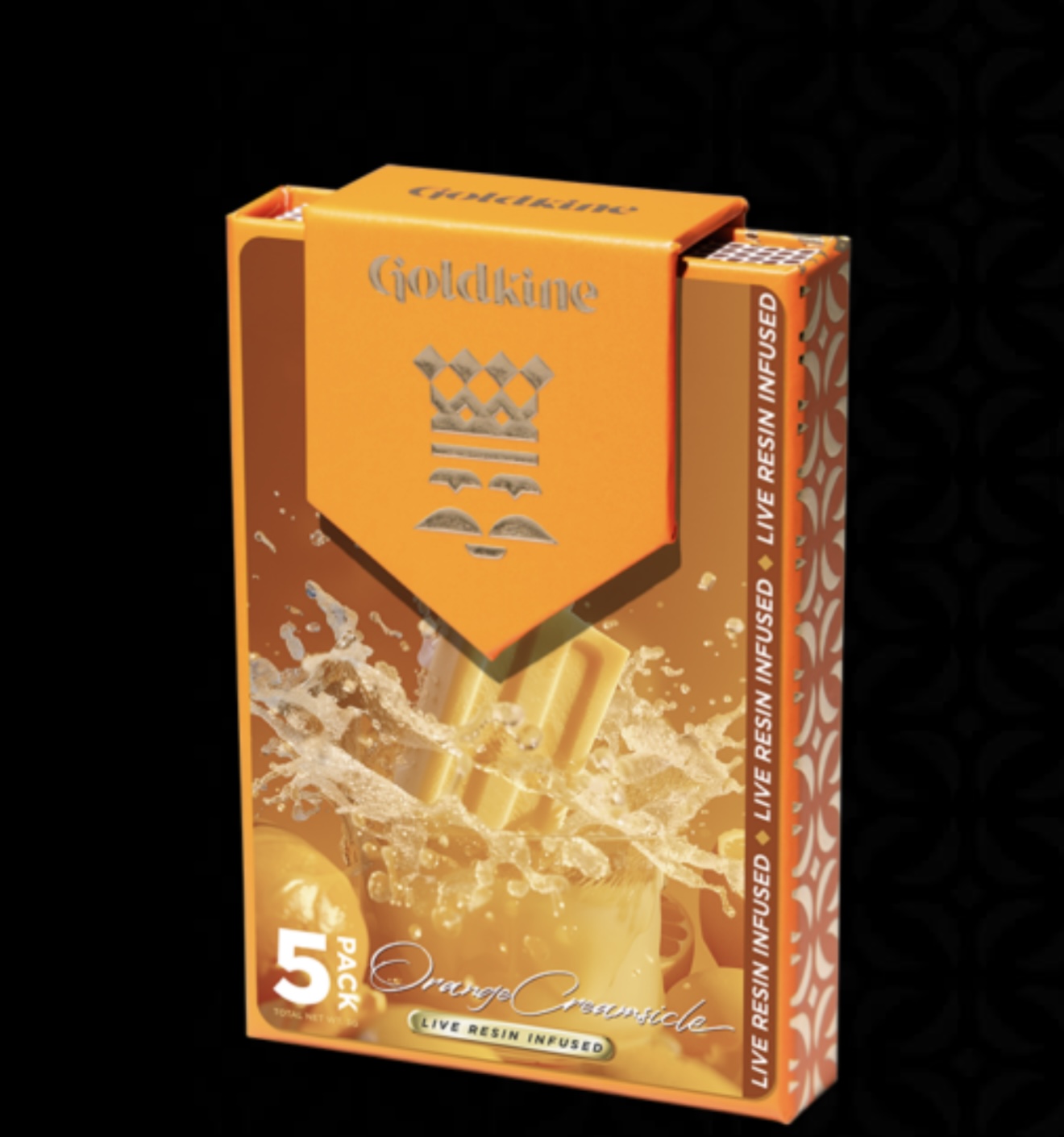Photograph of product: Goldkine: Orange Creamsicle 5 Pack Infused Pre-Roll (0.6gx5)