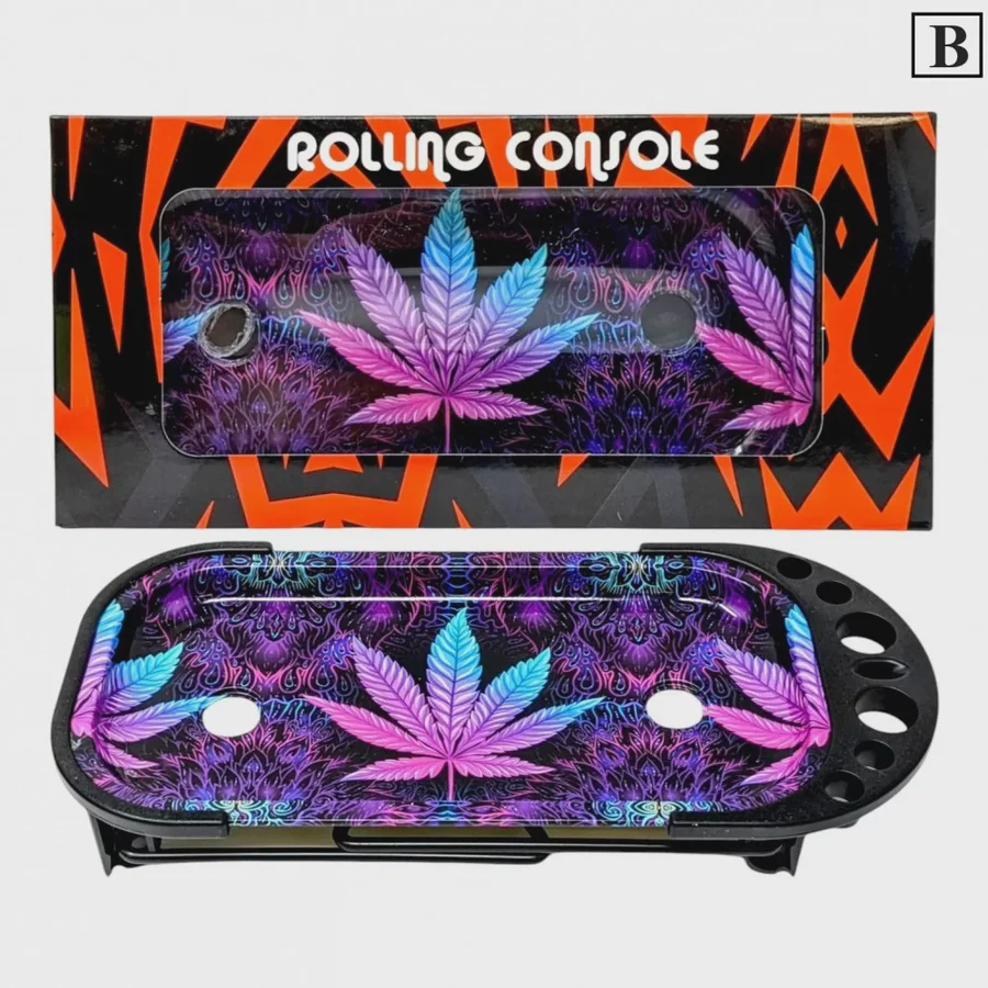 Photograph of product: Rolling Console | Purple Gradient Leaf