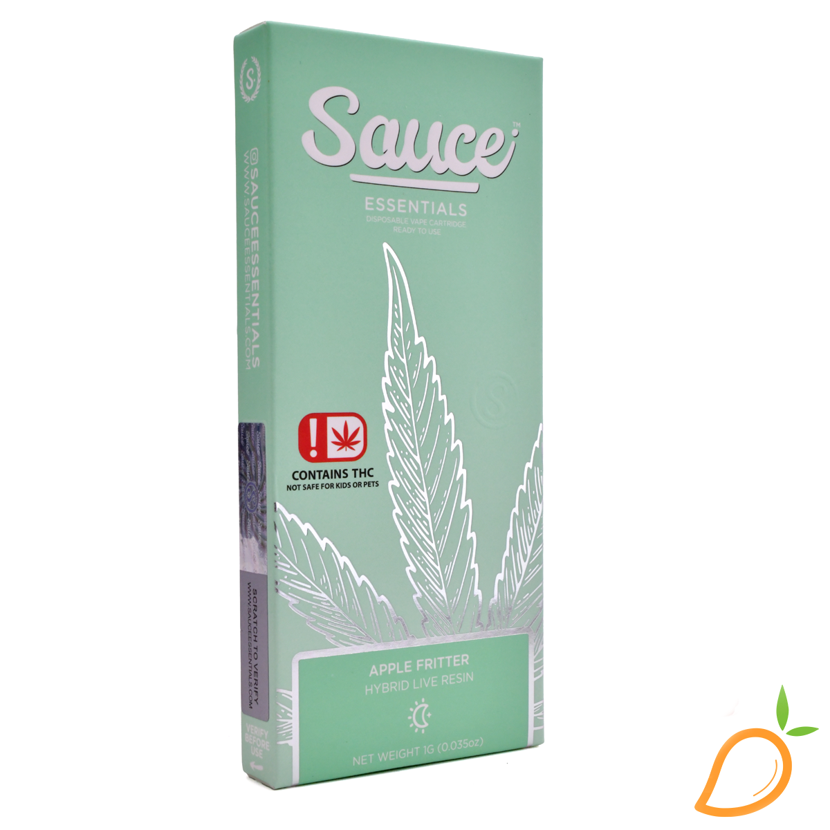 Photograph of product: 1g Apple Fritter Live Resin Disposable Vape Sauce Essentials