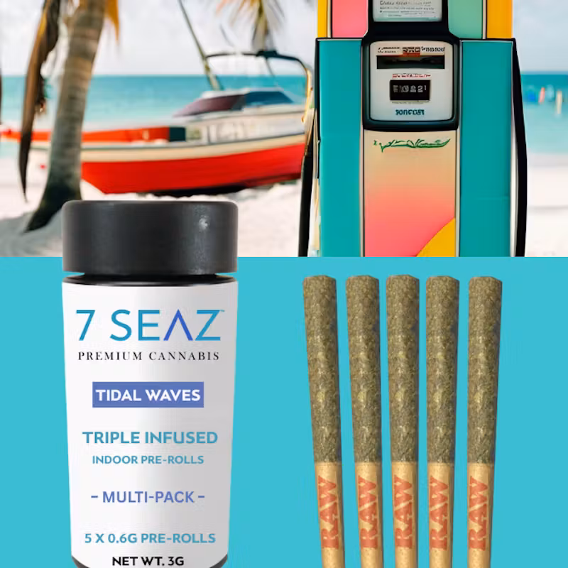 Photograph of Product: 7 Seaz Infused Pre-Roll Pack | .6g ea 5 pk | Bikini Diesel