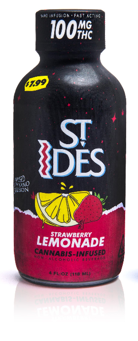 Photograph of product: ST IDES - Drink - Strawberry Lemonade - 4oz Shot - 100MG