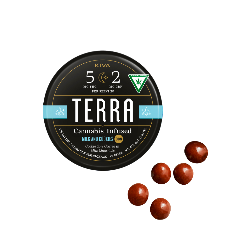 Photograph of product: Terra - 100mg Bites - Milk & Cookies