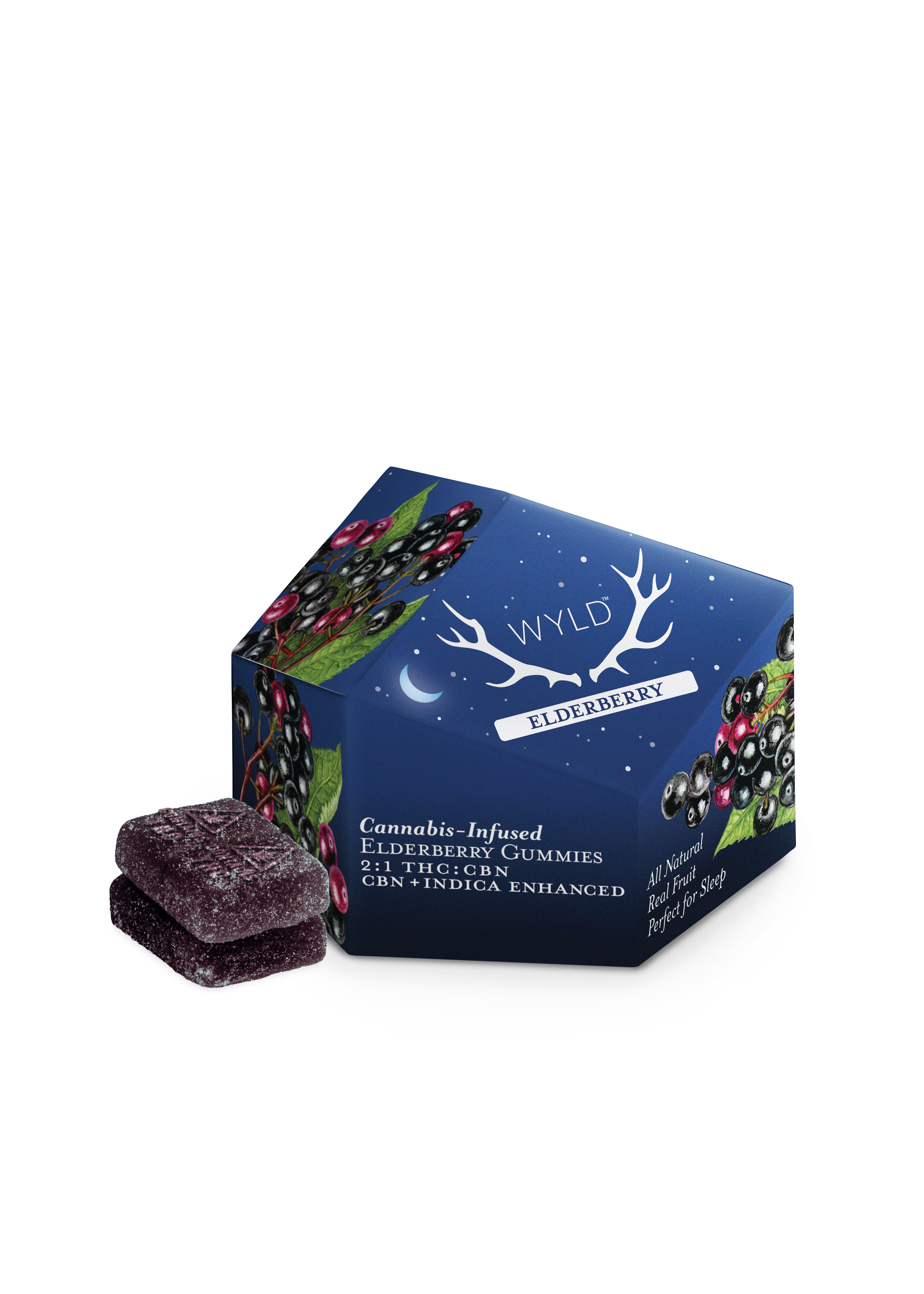 Photograph of product: 2:1 TH-oui:CBN Elderberry Gummies 10pk