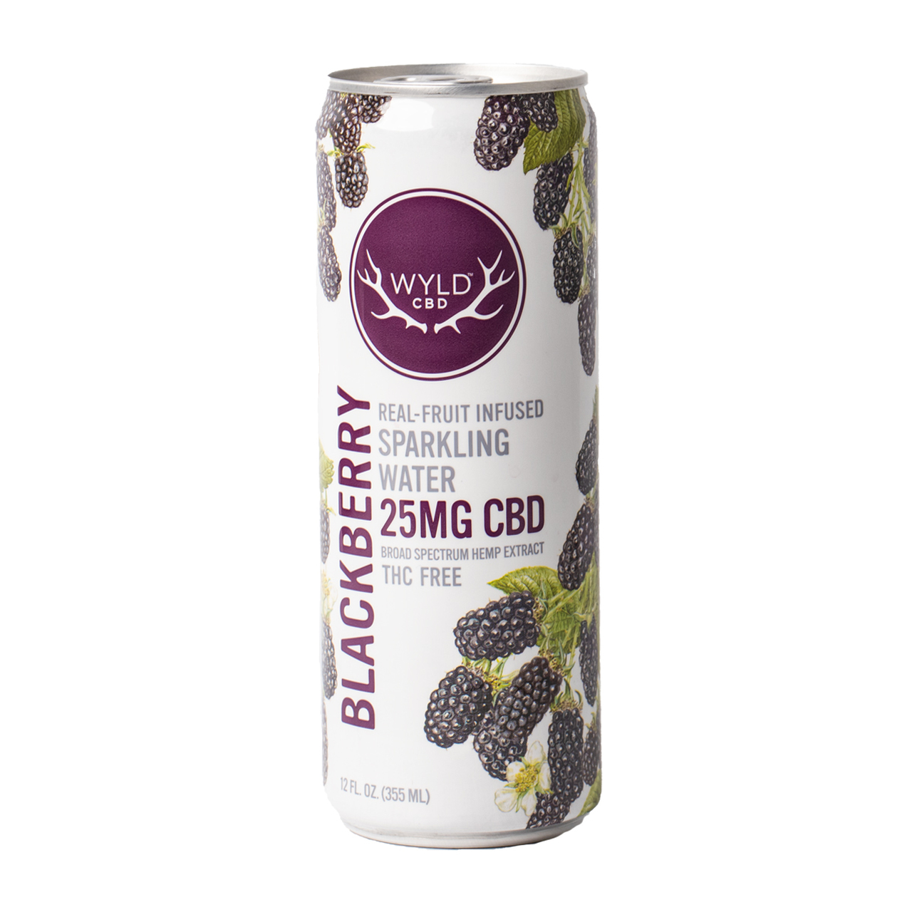 Photograph of product: Wyld CBD - Sparkling Water - - Blackberry 25mg CBD - 12oz $5