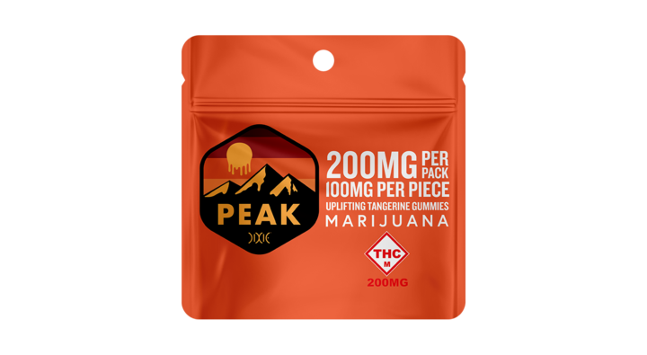 Photograph of product: Dixie Peak - Tangerine - Uplifting - 200mg 2pk