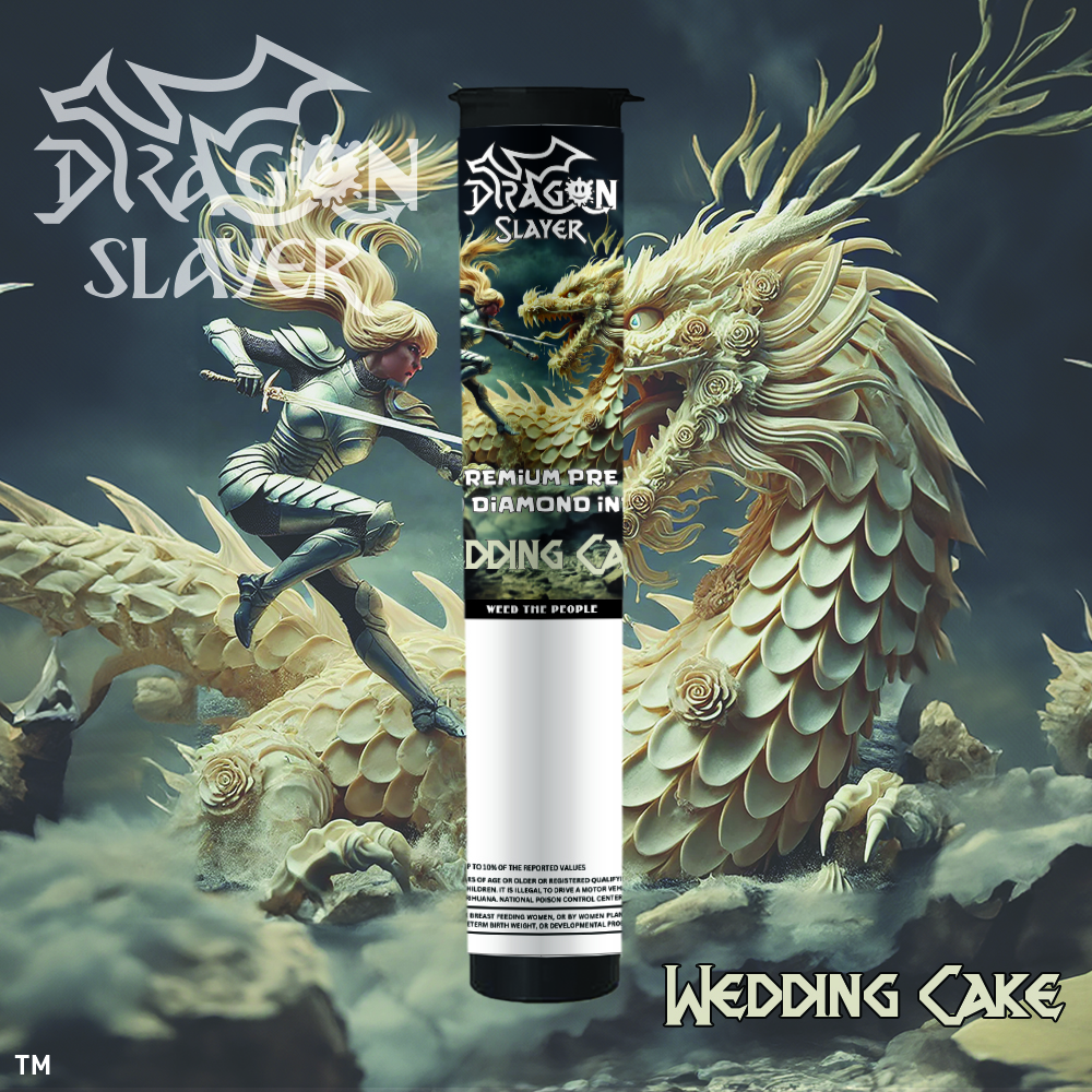 Photograph of product: Dragon Slayer | Wedding Cake | Infused Pre-roll Hybrid