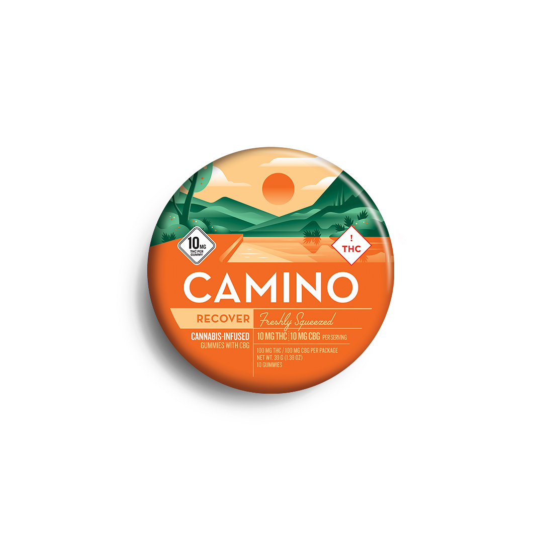 Photograph of product: Camino Gummies - Freshly Squeezed 1:1 (100mg THC/CBG) 10pk