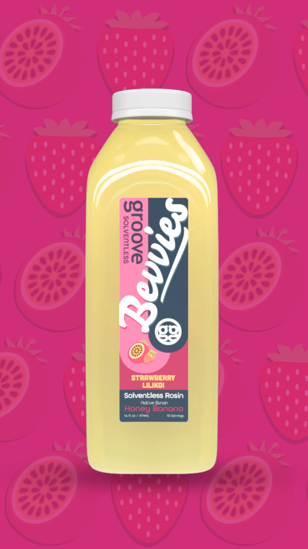Photograph of product: Bevvies x Groove - Strawberry Lilikoi