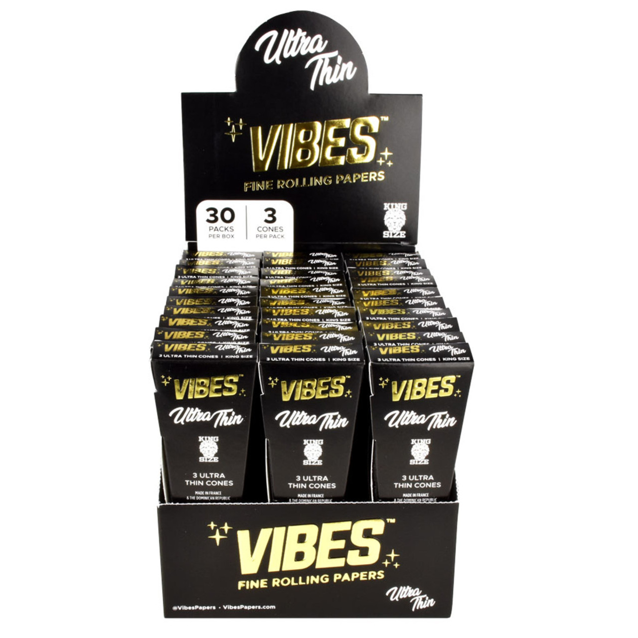 Photograph of product: Vibes | King Size Cones Ultra Thin 3pk