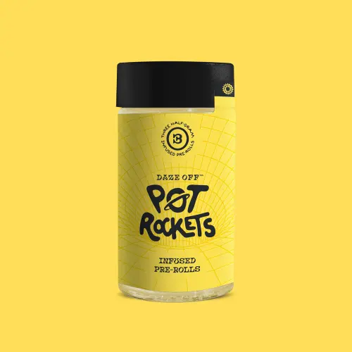 Photograph of product: Daze Off | Arc Reactor Pot Rockets 3pk | 1.5g