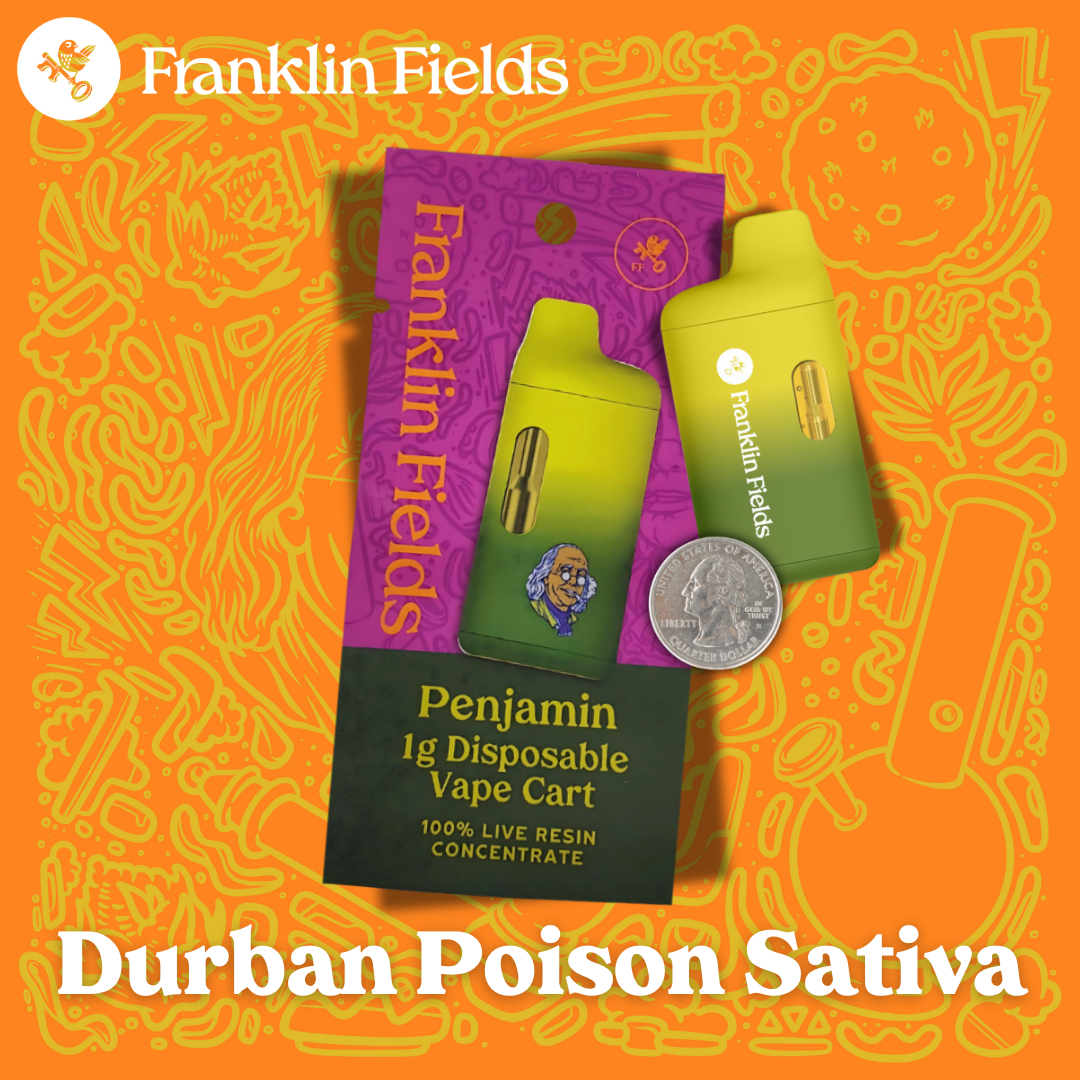 Photograph of product: Franklin Fields Penjamin | Durban Poison Live Resin Disposable