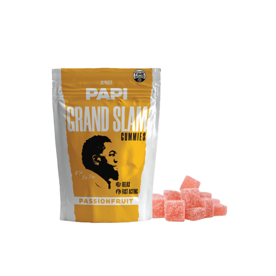 Photograph of product: Papi Passionfruit (1:1 TH-oui:CBN) Fast Acting Rosin Gummies 20pk