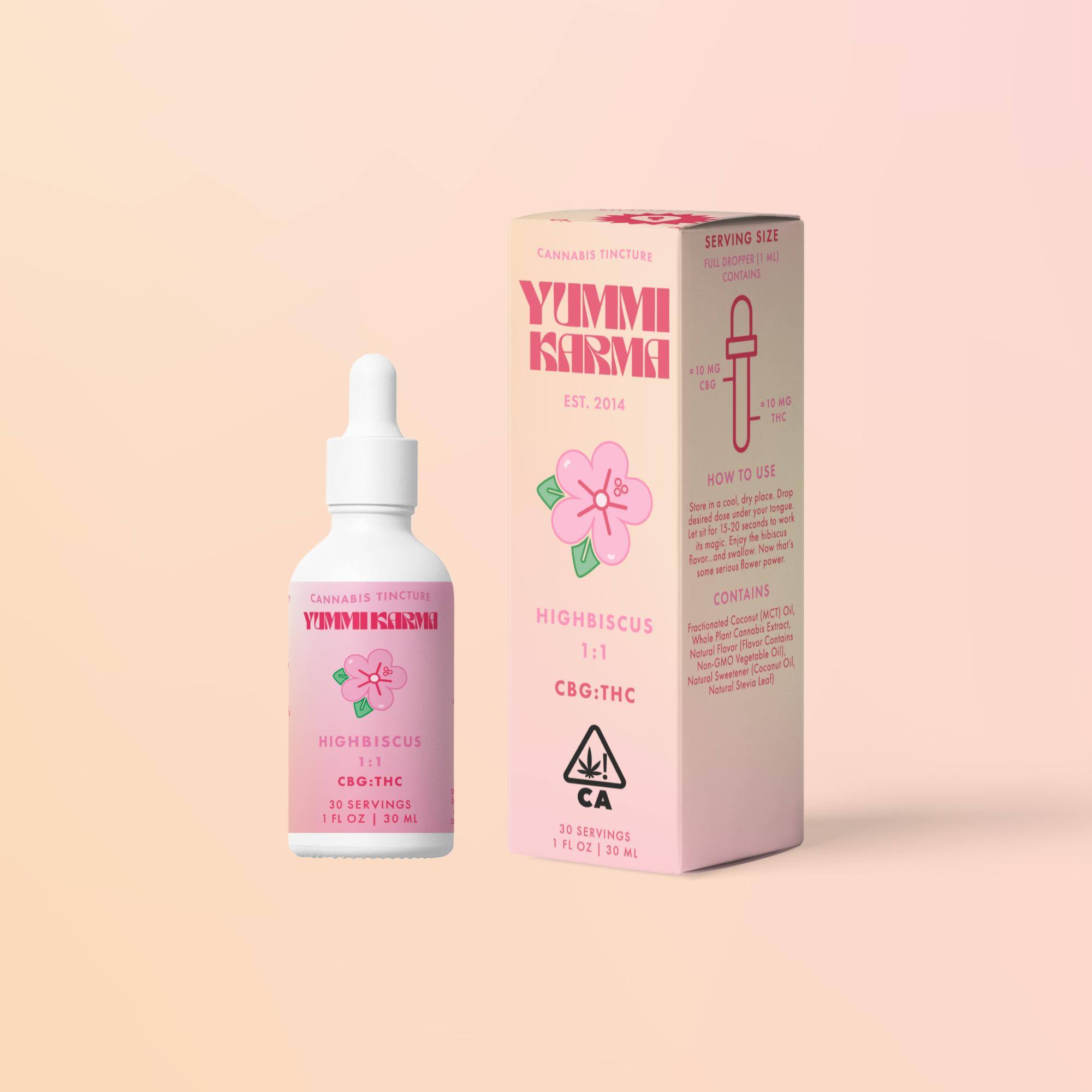 Photograph of product: Yummi Karma - Highbiscus 1:1 CBG/TH-oui Tincture