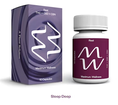 Photograph of Product: Maximum Wellness - Capsule - Rest 25mg (2:1:2 CBN:CBD:THC)