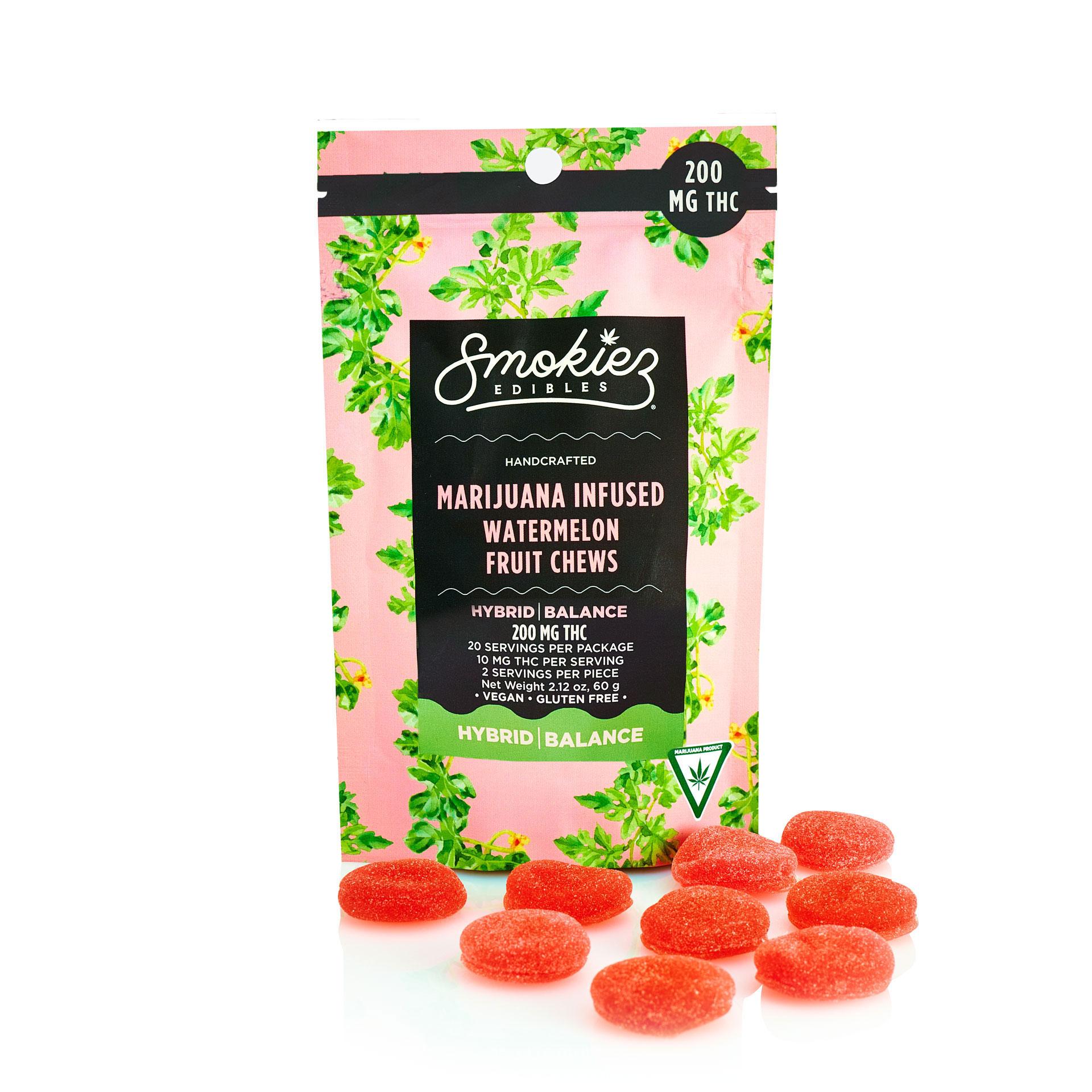 Photograph of Product: Smokiez Sweet Watermelon (Hybrid) Fruit Chews
