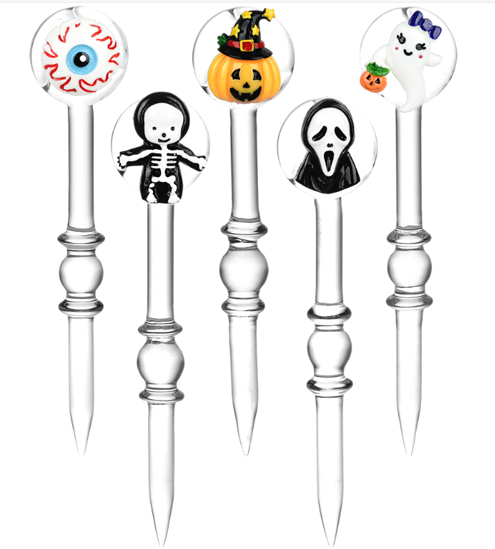 Photograph of product: Halloween 2-in-1 Glass Dab Tool & Carb Cap