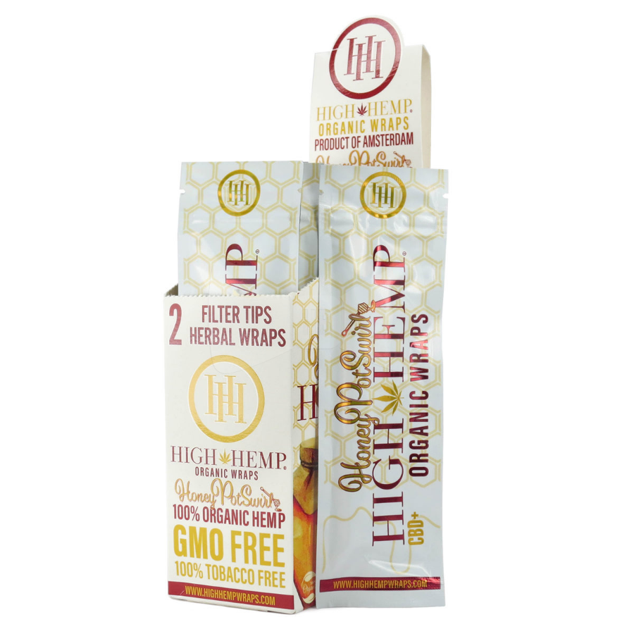 Photograph of product: High Hemp - Honey Pot Swirl Organic Wraps - 2 Pack
