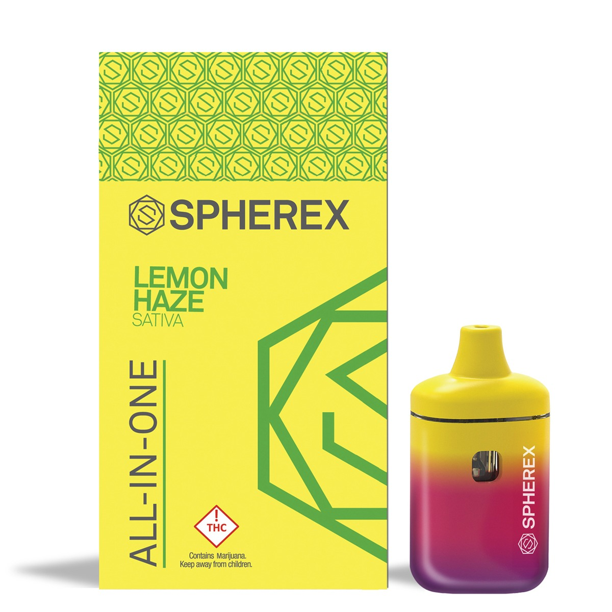 Photograph of product: Spherex Lemon Haze All-in-One Mini 1000mg