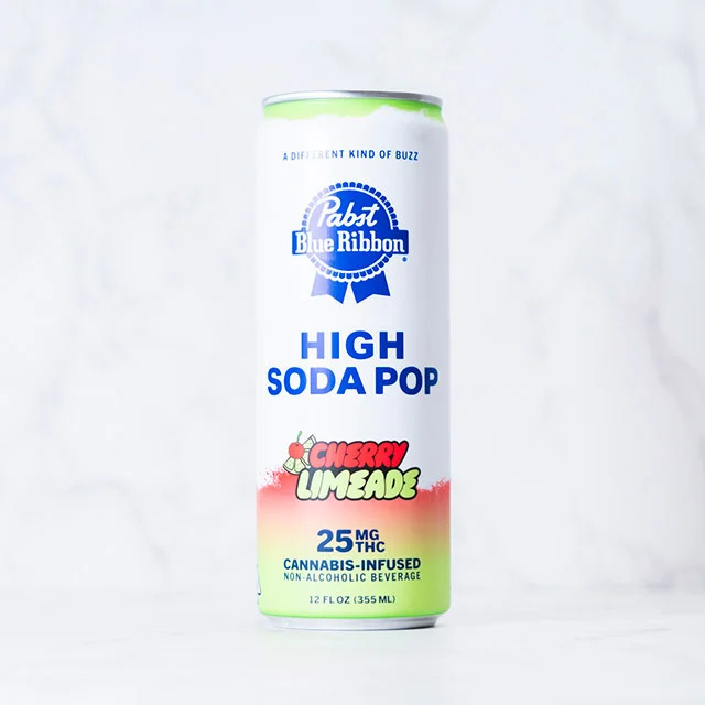 Photograph of product: Pabst - Drink - High Soda - Cherry Limeade - 25MG