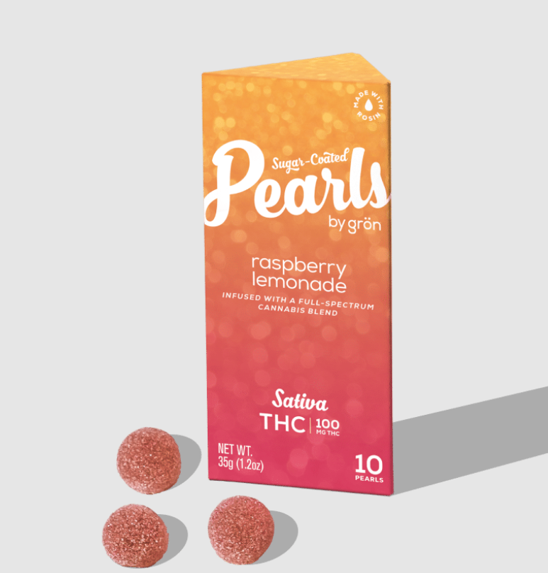 Photograph of product: Gron | Raspberry Lemonade | Edibles | Pearls