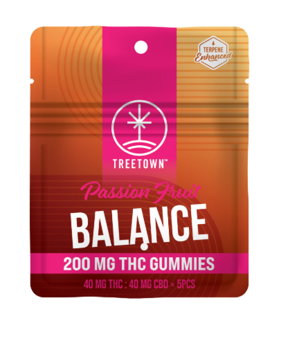 Photograph of Product: Passion Fruit | 5pk x 40mg | 1:1 Balance | TreeTown