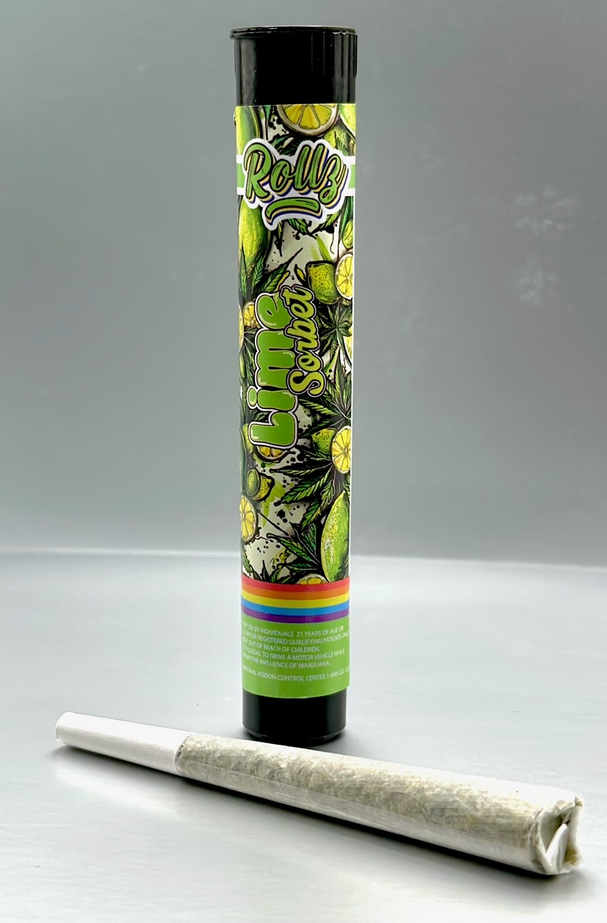 Photograph of product: Rollz - Lime Sorbet - Prerolls