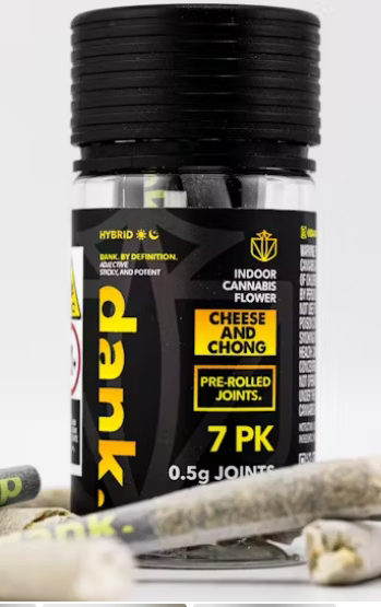 Photograph of product: Cheese and Chong- 7pk- Pre-rolls- Dank - 3.5g