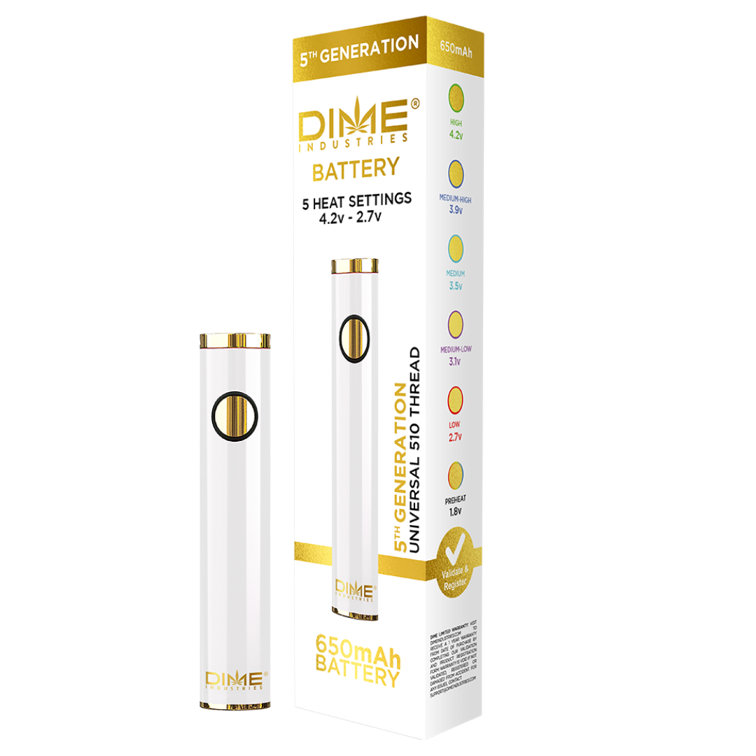 Photograph of product: Dime Industries - 510 Battery 5th Generation (White)