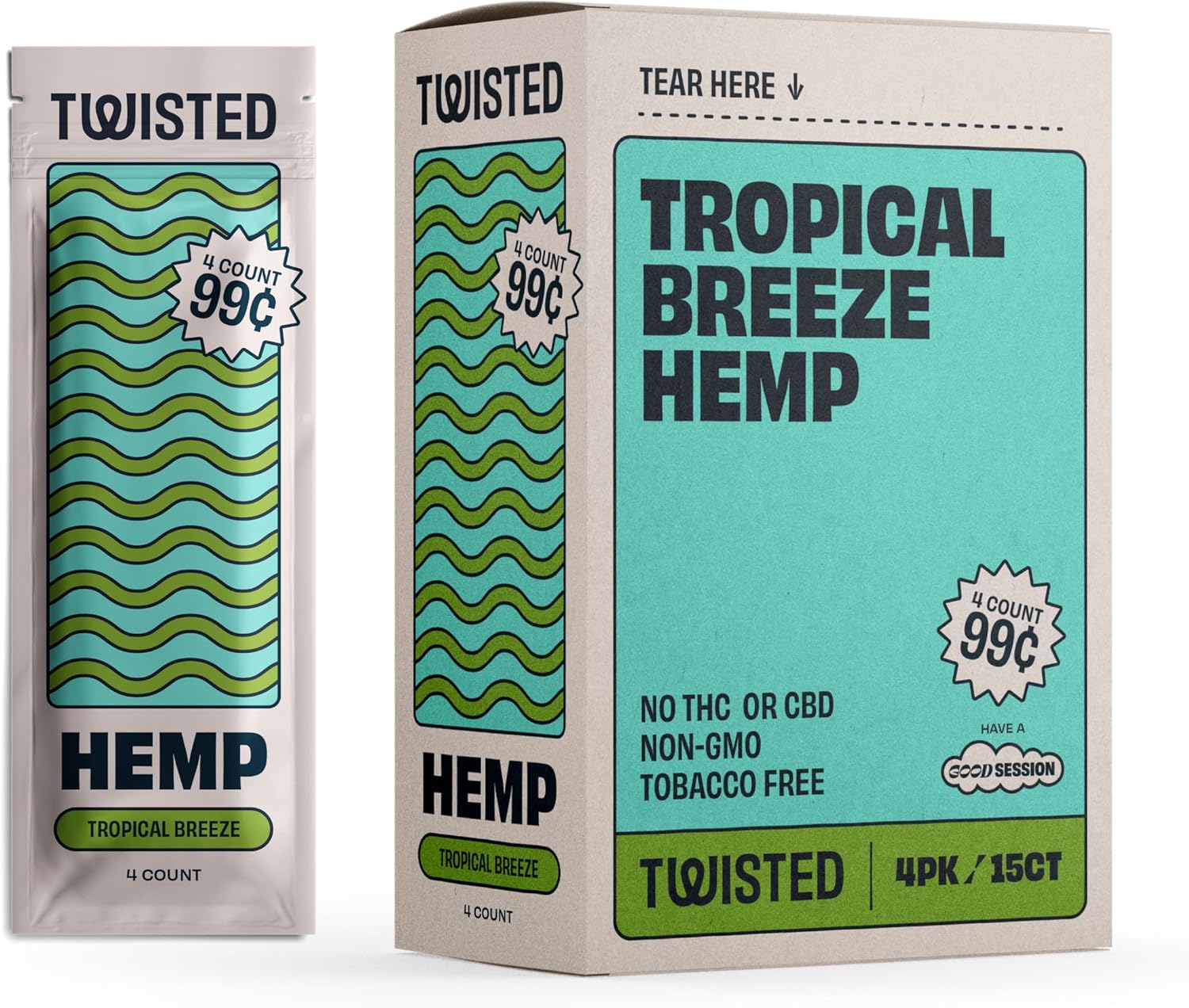 Photograph of Product: Twisted Hemp Wrap // Tropical Breeze