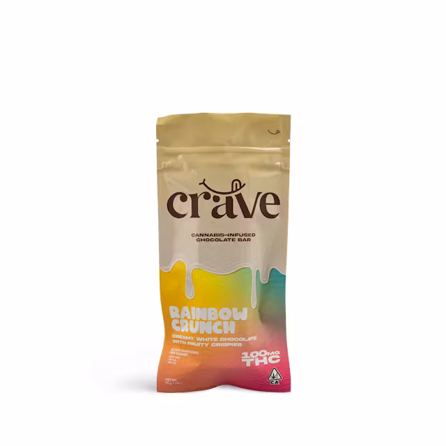 Photograph of Product: Crave | Choc Bar 100mg | Rainbow Crunch