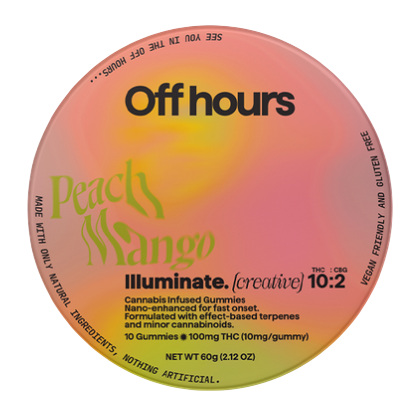 Photograph of product: Illuminate: Peach Mango - TH-oui:CBG Gummie 10 Pack (100mg)