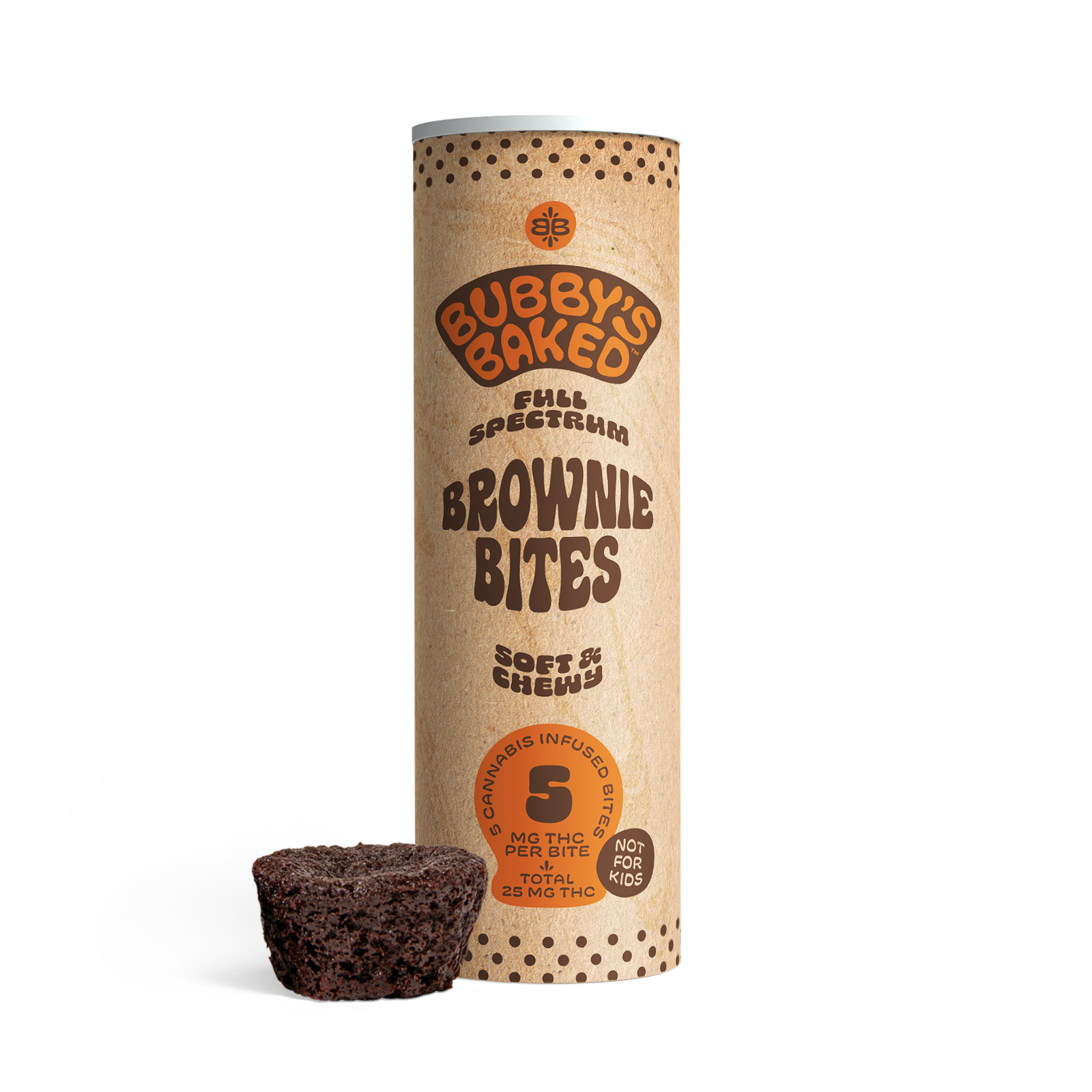 Photograph of product: Bubby's Baked - 5 Infused Bites 25mg - Brownie Bites