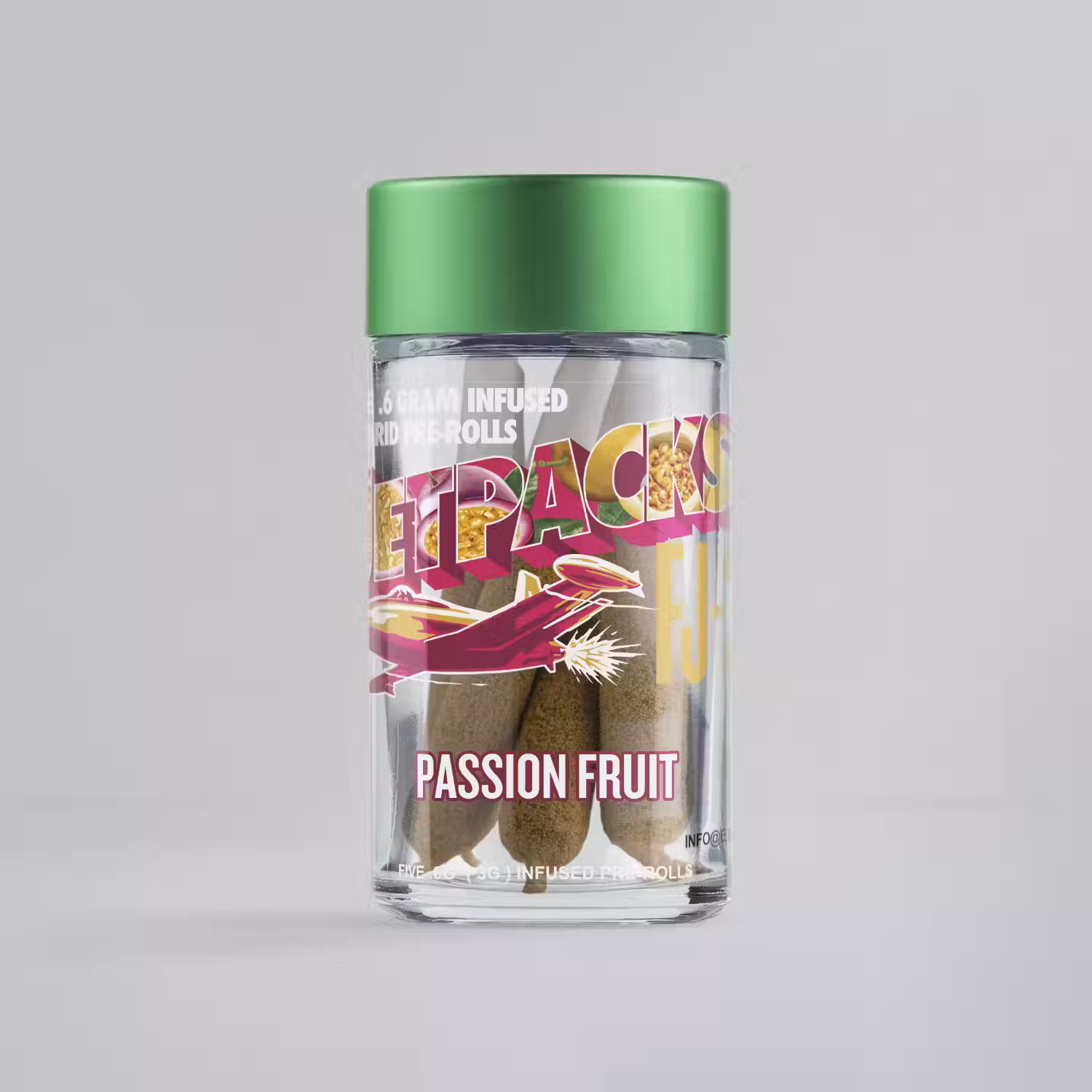 Photograph of product: Passion Fruit FJ-3 | Infused Pre-Roll Pack (5pk x