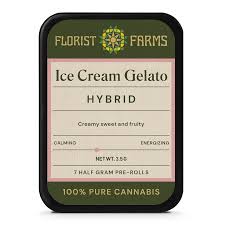 Photograph of product: Florist Farms - Ice Cream Gelato - Live Resin Infused Preroll 5pk