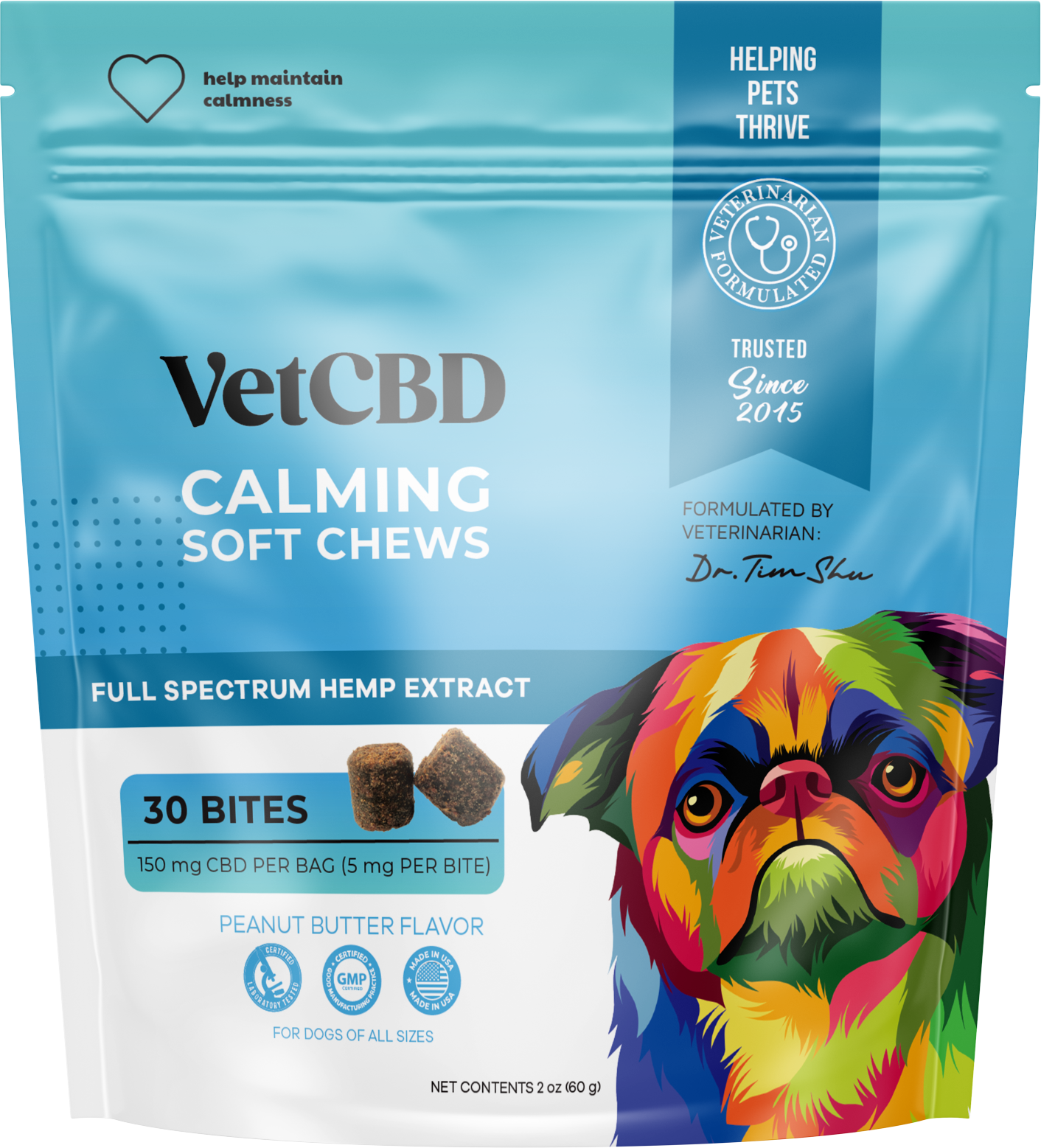Photograph of product: Calming Soft Chews | Pet Treats | 30 x 5mg