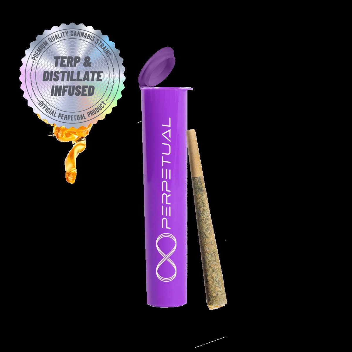 Photograph of product: PERPETUAL Distillate Infused Infinity Roll Blueberries 1g
