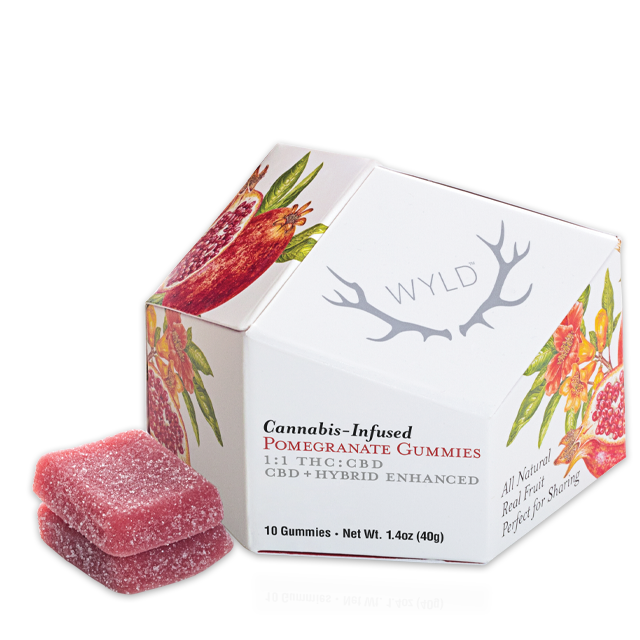 Photograph of product: Pomegranate Gummies - CBD 1:1