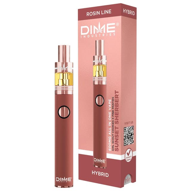 Photograph of product: Dime Industries Rosin | 600mg - Sunset Sherbert - Disposable - Oui'd Hybrid - 